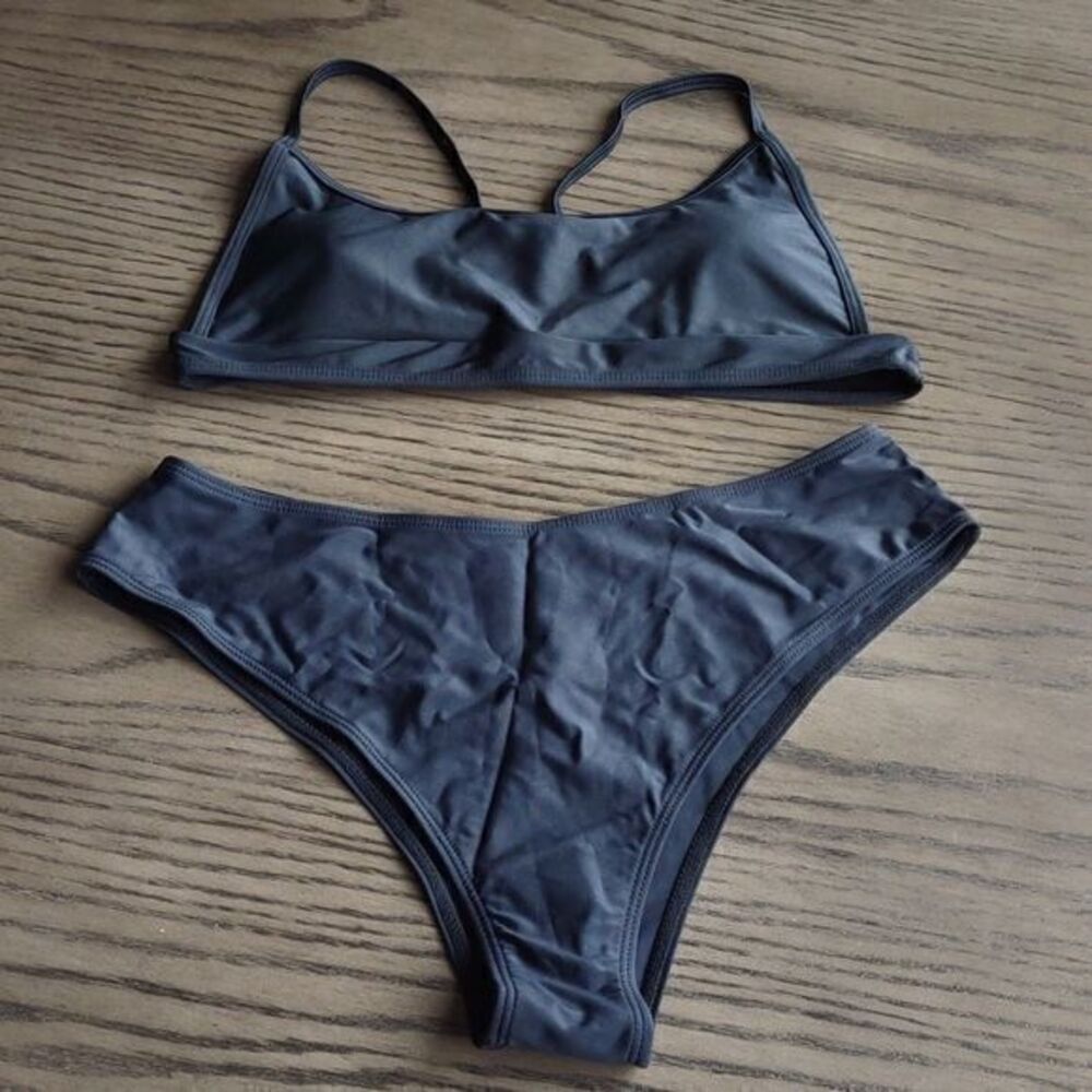 Black Bikini Padded with Adjustable‎ Straps Shein Size L NEW